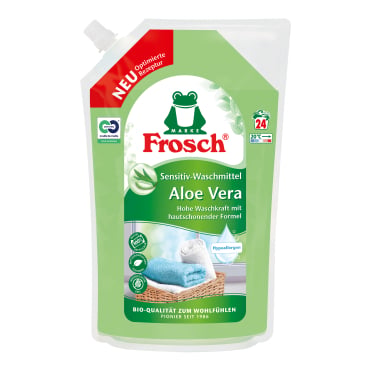 Frosch Sensitiv Waschmittel Aloe Vera - hypoallergenes Flüssigwaschmittel für Textilien in Pflegeeinrichtungen - Med-Praxi...