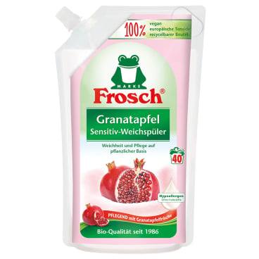 Weichspüler Frosch Sensitiv 1 Liter - pflanzlicher Erfrischer für Berufskleidung und Handtücher - Med-Praxisbedarf