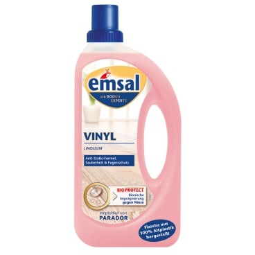 Vinyl Bodenpflege emsal - spezielle Reinigungslösung für Vinylböden und Klicksysteme - Med-Praxisbedarf