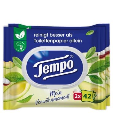 Tempo Sheabutter Toilettentücher Packung - praktische Hygienelösung, einzeln entnehmbar - Med-Praxisbedarf