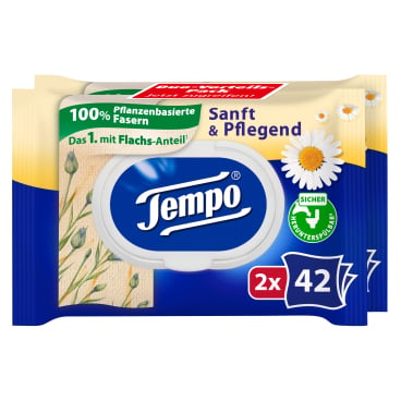 Tempo sanft & pflegend feuchte Toilettentücher - zuverlässige Reinigung - Med-Praxisbedarf