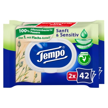 Tempo sanft & sensitive feuchte Toilettentücher - für professionellen Einsatz, hautfreundlich - Med-Praxisbedarf