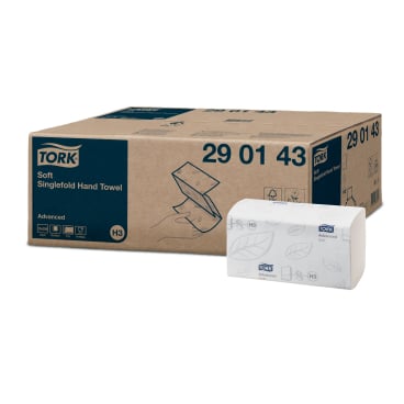 H3 Advanced Papierhandtücher von Tork - 2-lagige Handtücher im Format 23 x 22,6 cm - Med-Praxisbedarf