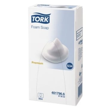 Tork Premium Schaumseife S34 - parfümierte Seife mit hautneutralem pH-Wert, dermatologisch getestet - Med-Praxisbedarf