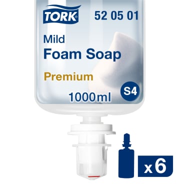 Schaumseife S4 kompatibel von Tork - milde und pflegende Formel für tägliche Handhygiene - Med-Praxisbedarf