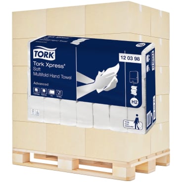 H2-kompatible Multifold-Handtücher von Tork Xpress - 2-lagig für Waschräume in Arztpraxen - Med-Praxisbedarf