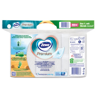 Toilettenpapier Zewa Premium 5-lagig - mit Strohanteil, weich und saugstark - Med-Praxisbedarf