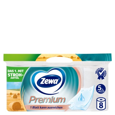 Zewa Premium Toilettenpapier 5-lagig - mit Strohanteil für Arztpraxen und Pflege - Med-Praxisbedarf
