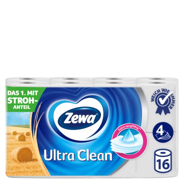 Toilettenpapier Zewa Ultra Clean 4-lagig - mit Strohanteil, hochwertige Qualität - Med-Praxisbedarf