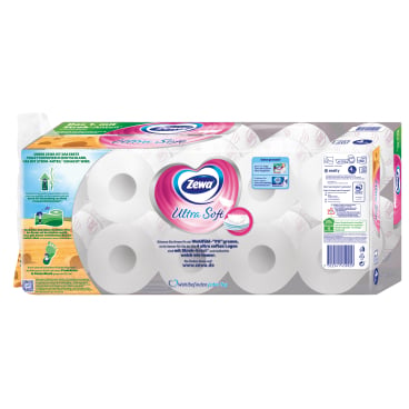 Zewa Ultra Soft Toilettenpapier 4-lagig - erstes Toilettenpapier mit Strohanteil, sanfte Reinigung - Med-Praxisbedarf