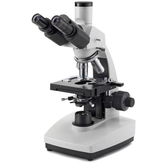 BioBlue Trinokular Mikroskop von Euromex - professionelles Labor-Mikroskop mit 4x bis 100x Vergrößerung - Med-Praxisbedarf