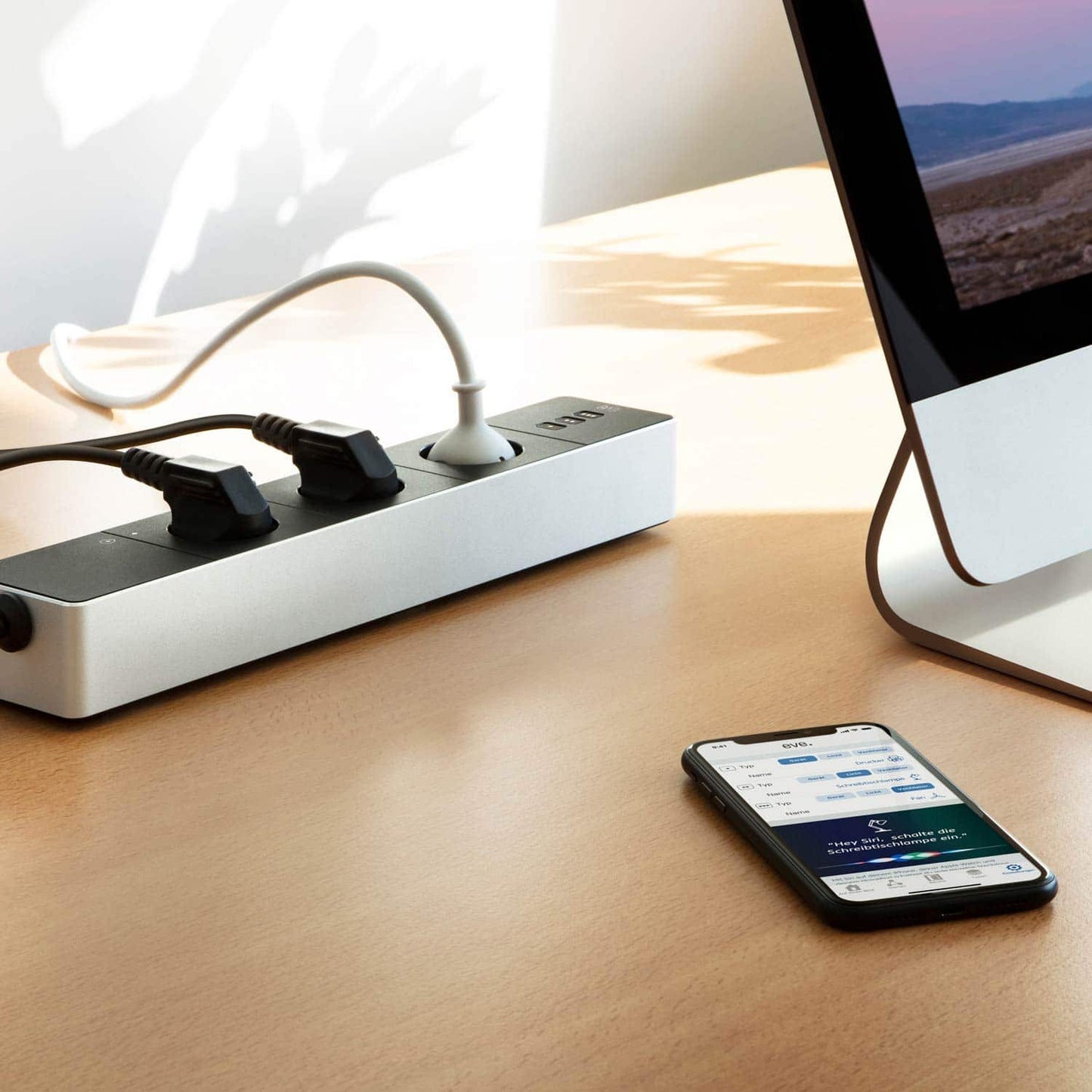 Eve Energy Strip Steckdosenleiste - an der Wand montiert, kompaktes Design, 1,8m Kabel - Med-Praxisbedarf