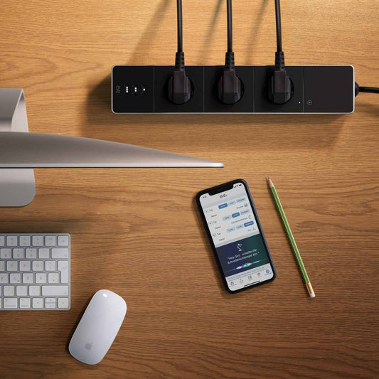 Eve Energy Strip Steckdosenleiste - smarte Dreifach-Steckdosenleiste für medizinische Geräte, schwarz - Med-Praxisbedarf
