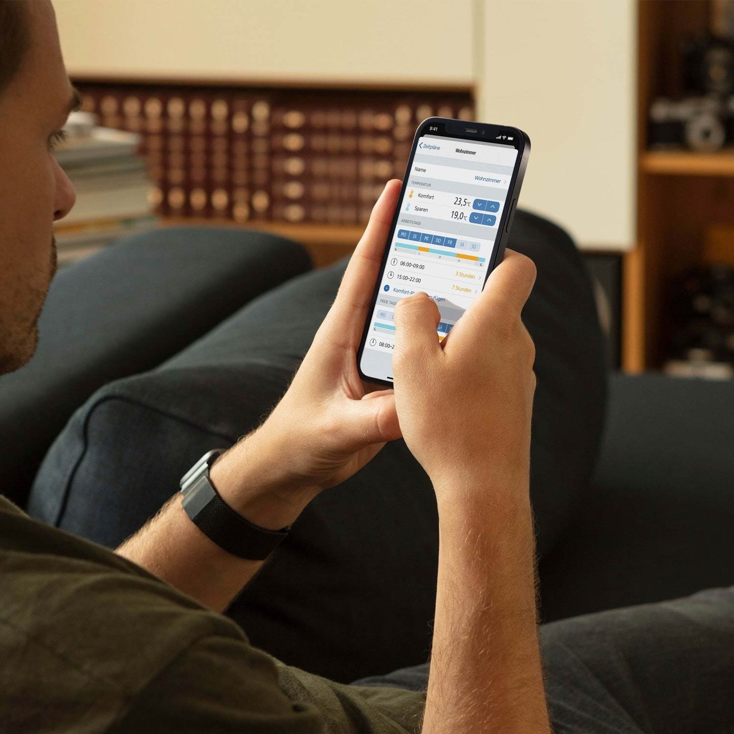 Eve Thermo Heizkörperthermostat - Thermostat am Heizkörper montiert, Temperaturregelung per App - Med-Praxisbedarf