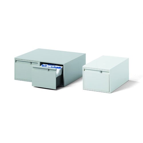 Stahl-Karteikasten DIN A5 quer - für Organisation von Karteitaschen, Maße 27,1x20,7x10,5 cm von Fermata - Med-Praxisbedarf