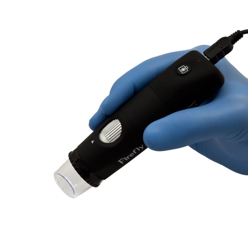 Firefly Dermatoskop von der Seite - Aufbau und Handhabung des kabellosen Untersuchungsgeräts - Med-Praxisbedarf