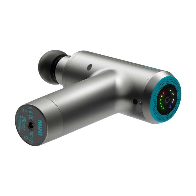 Flow MINI Massagepistole in Nahaufnahme - ergonomisches Design für Fachpersonal - Med-Praxisbedarf