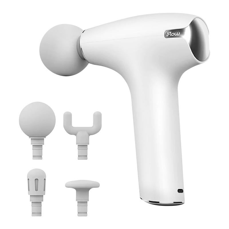 Flow NANO Massagepistole und Zubehör - inklusive Aufsätze und Ladekabel - Med-Praxisbedarf
