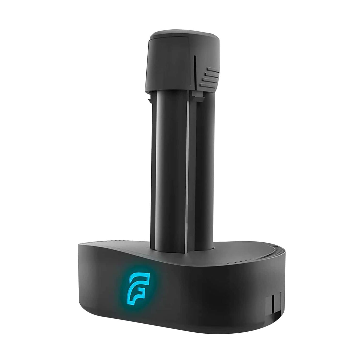 Ladestation mit eingelegtem Flow PRO Akku - Aufladen des Ersatzakkus für Therapiegeräte - Med-Praxisbedarf