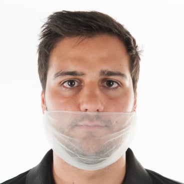 Nylon Bartschutz mit elastischem Zugband - praktisches Zubehör für medizinische Einrichtungen - Med-Praxisbedarf