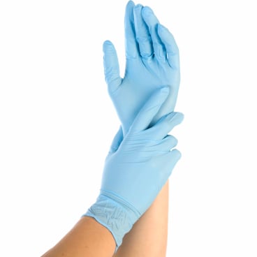 Nitrilhandschuhe Safe Light blau - öl- und fettbeständige Einweghandschuhe - Med-Praxisbedarf