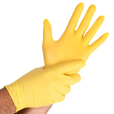 Nitrilhandschuhe Safe Light gelb - puderfreie Einweg-Handschuhe 24 cm lang - Med-Praxisbedarf