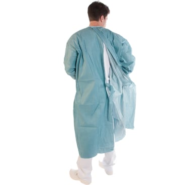 Spunlace Einwegkittel in Grün - leichte Schutzkleidung für den Healthcare-Bereich - Med-Praxisbedarf