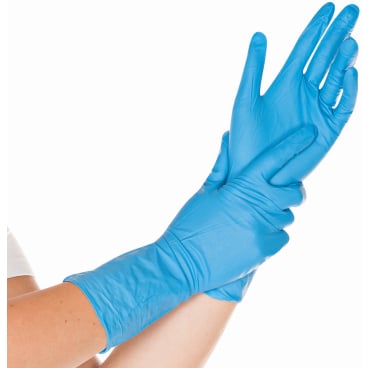 Super High Risk Nitrilhandschuhe puderfrei - für gefährliche Flüssigkeiten, chemikalienbeständig - Med-Praxisbedarf