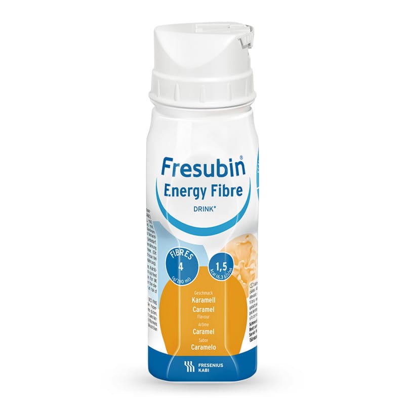 Fresubin Energy Fibre DRINK Flasche geöffnet - hochkalorische Ernährung bei Mangelernährung oder erhöhtem Bedarf - Med-Pra...