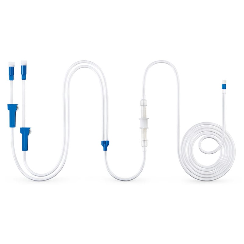Fresenius Kabi Überleitgerät CL - Detailansicht der Anschlüsse und Schläuche - Med-Praxisbedarf