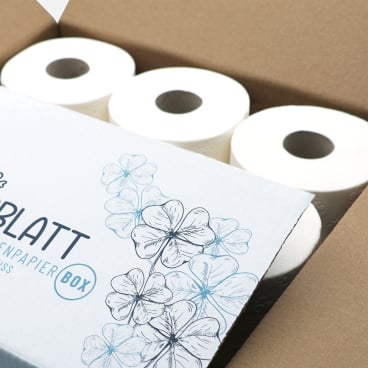 Glücksblatt 3-lagiges Toilettenpapier weiß - zuverlässiges Fripa Hygienepapier - Med-Praxisbedarf