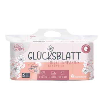 Fripa Glücksblatt Toilettenpapier 4-lagig - extra weiße und saugstarke Qualität - Med-Praxisbedarf