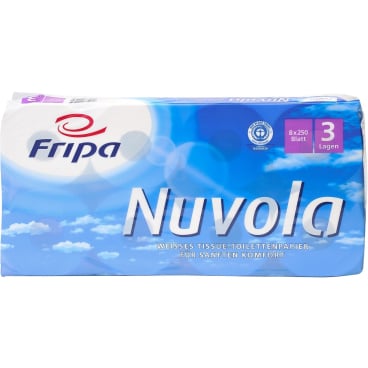 3-lagiges Recycling-Toilettenpapier Fripa Nuvola - für den professionellen Einsatz in Sanitärbereichen - Med-Praxisbedarf