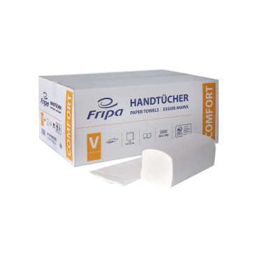 Fripa Papierhandtücher COMFORT V-Falz - 25 x 23 cm, für mittel- bis hohen Verbrauch - Med-Praxisbedarf