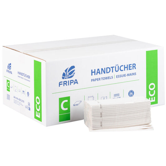 Fripa Papierhandtücher ECO C-Falz - 25 x 33 cm, für den Einsatz in medizinischen Einrichtungen - Med-Praxisbedarf