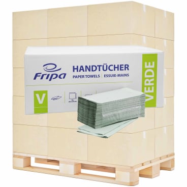 Green Line Papierhandtücher mit V-Falz - aus 100% Recyclingmaterial - Med-Praxisbedarf
