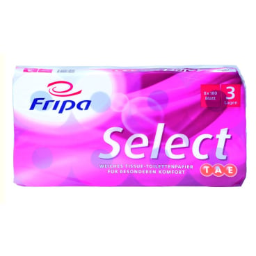 Toilettenpapier-Rolle Fripa Select TAE - 3-lagiges Tissue, für den täglichen Bedarf - Med-Praxisbedarf