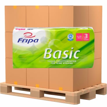 Fripa Toilettenpapier Basic 3-lagig - 100% recyceltes Hygienepapier für Praxen und Kliniken - Med-Praxisbedarf