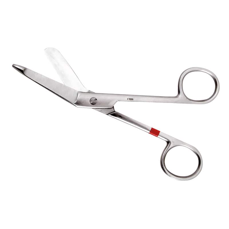 Einweg-Verbandschere Metall Fuhrmann - doppelt gekennzeichnet, für Praxis und Pflege - Med-Praxisbedarf
