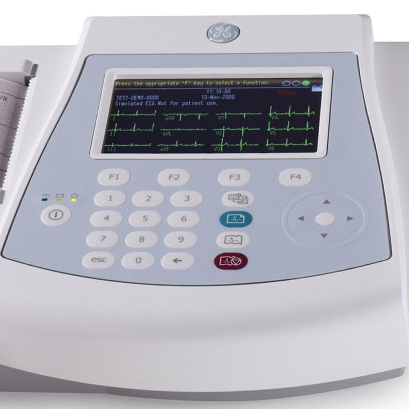 GE MAC 600 EKG Frontpanel - Bedientasten, Display und Papierauswurf im Detail - Med-Praxisbedarf