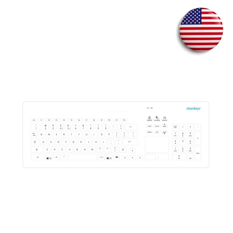 GETT Glas-Tastatur CK4 Anschlüsse - USB-Verbindung für den zuverlässigen Einsatz im Praxis-Desktop - Med-Praxisbedarf