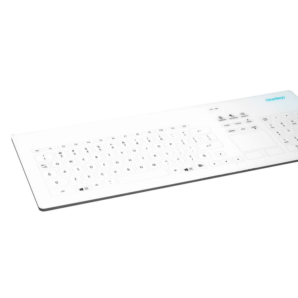 GETT Glas-Tastatur CK4 von oben - vollständig geschlossene, leicht zu reinigende Oberfläche - Med-Praxisbedarf