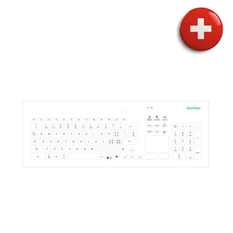 GETT Glas-Tastatur CK4 im Einsatz - hygienische Tastatur für den Arztbereich mit geschlossener Glasoberfläche - Med-Praxis...