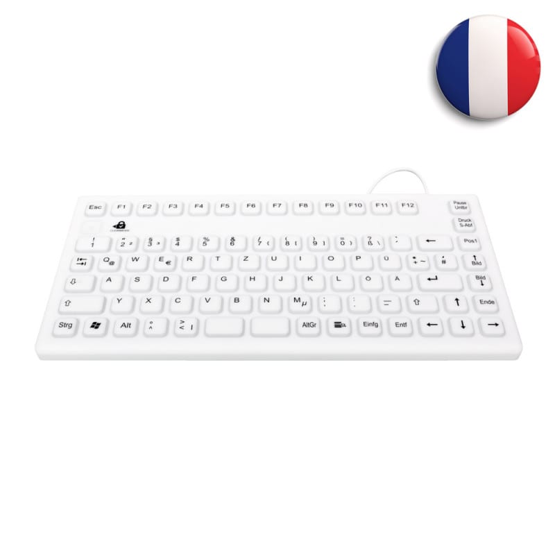 GETT Silikon-Tastatur Reinigung - abwaschbare und desinfizierbare Tastatur für Klinik und Praxis - Med-Praxisbedarf