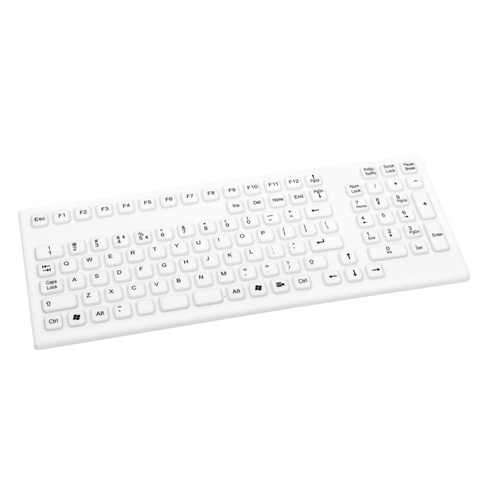 Silikon-Tastatur GETT IP68 wasserdicht - für Krankenhaus und OP, schwarz, USB-Anschluss - Med-Praxisbedarf