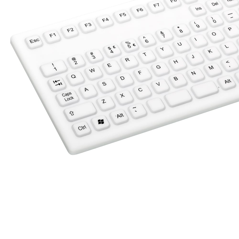 Silikon-Tastatur wasserdichte Ausführung - IP68-zertifiziert, komplett reinigbar für Hygienebereiche - Med-Praxisbedarf
