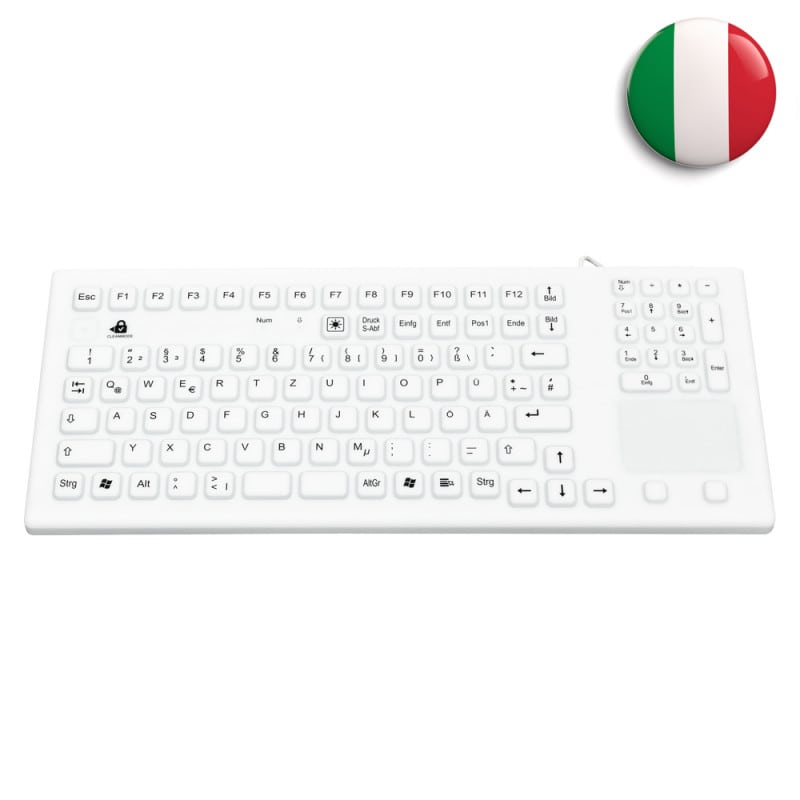 Tastatur mit Touch-Pad aus Silikon - ideal für Operationssaal und Arztpraxis - Med-Praxisbedarf