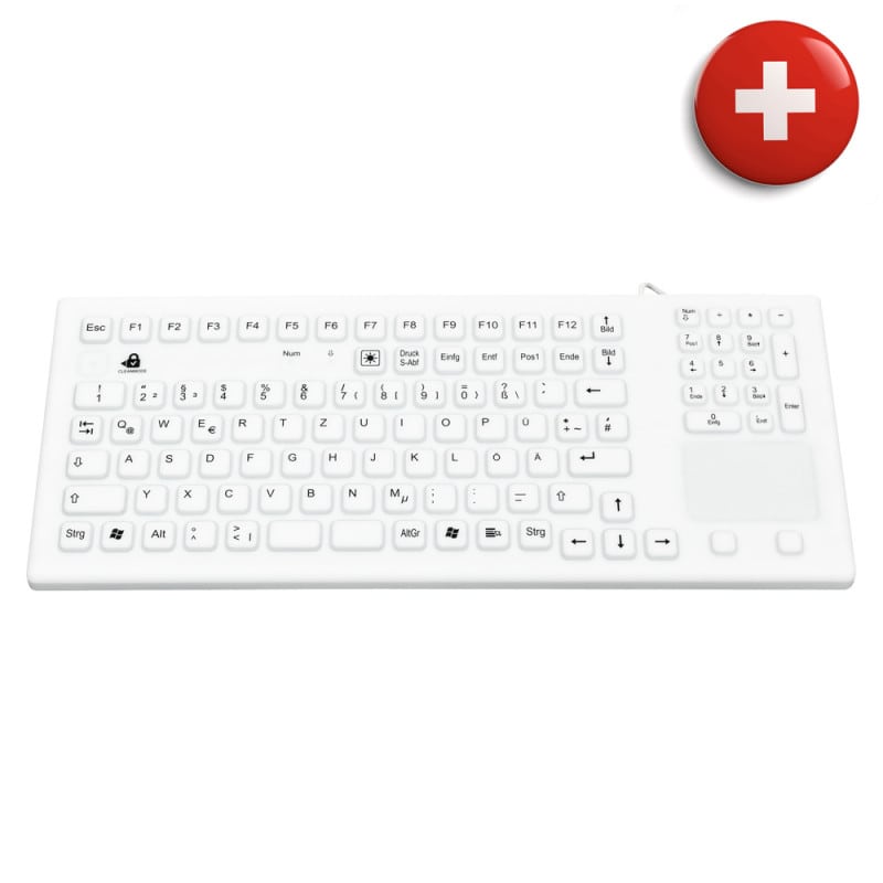 GETT Silikon-Tastatur mit integriertem Touch-Pad - leicht zu reinigen, für medizinische Bereiche - Med-Praxisbedarf