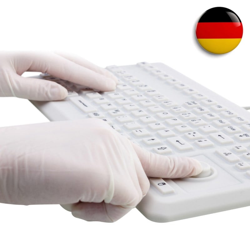 Wasserdichte Silikontastatur GETT IP68 - Für medizinische Einrichtungen, DIN EN 60601-1-2 konform - Med-Praxisbedarf