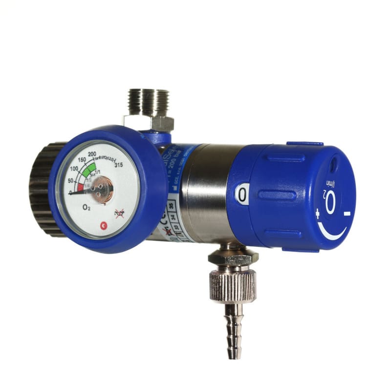 Druckminderer für Sauerstofftherapie - einstellbarer Flow 0-25 l/min, GT GasTech - Med-Praxisbedarf